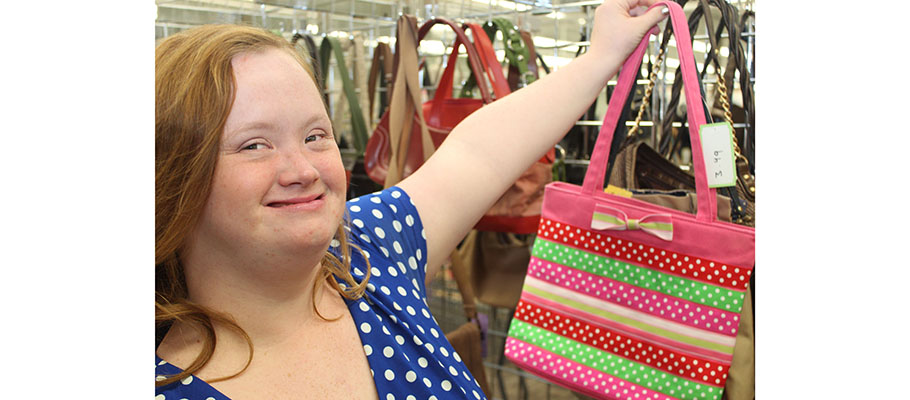 Smiling shopper at Arc's Value Village