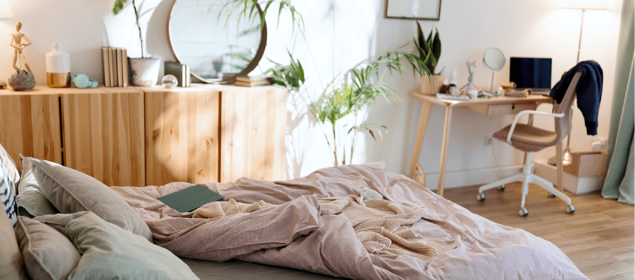 Guest bedroom in home office space